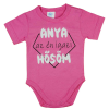 A-K Rövid ujjú baba body “Anya az én igazi hősöm” felirattal