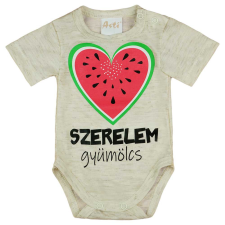 A-K Rövid ujjú baba body "Szerelem gyümölcs" felirattal kombidressz, body