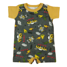 A-K Rövid ujjú baba napozó autós mintával kombidressz, body