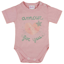 A-K Rövid ujjú szívecskés baba body kombidressz, body