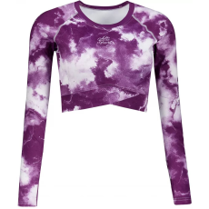  A nők funkcionális növényi teteje hosszú ujjú prémiummal ALTISPORT VOJ/ALW066TR04 FEHÉR -VIOLET méret: XXXL