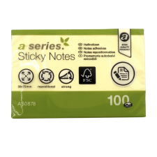 A-Series Jegyzettömb öntapadó 50x75mm 100lap A-Series sárga post-it