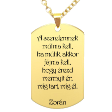 A szerelemnek múlnia kell... medál lánccal, választható több formában és színben nyaklánc