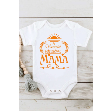 A szeretet más szóval Mama-nyomtatott rövid ujjú baba body kombidressz, body