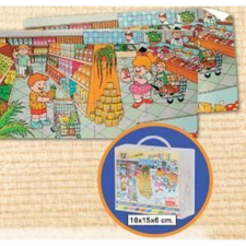 A szupermarketben fa puzzle puzzle, kirakós