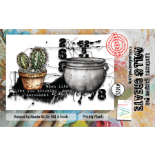 AALL &amp; Create Szilikonbélyegző A7 - Prickly Plants - Stamp Set (1 db) bélyegző
