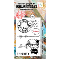 AALL & Create Szilikonbélyegző A8 - Franking - Stamp Set (1 db) bélyegző