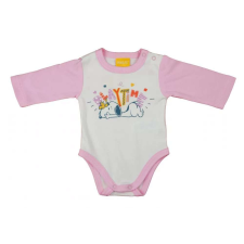 Ab R Hosszú ujjú pamut body - Rózsaszín-Fehér - Snoopy (74) kombidressz, body