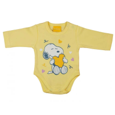 Ab R Hosszú ujjú pamut body - Sárga - Snoopy (62) kombidressz, body