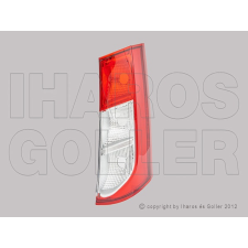 ABAKUS Dacia Dokker 2012.11.01 Hátsó lámpa üres jobb DEPO (1D6I) autóalkatrész