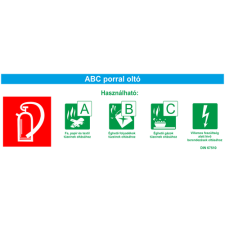  ABC porral oltó tűzoltó készülékhez információs tábla, állvány