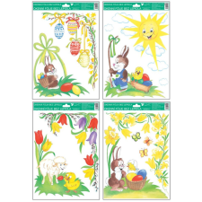  Ablakmatrica húsvéti motívumokkal 33,5x25,5cm party kellék