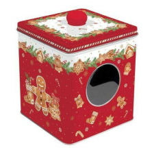 Ablakos fémdoboz 13x13x14,5cm, Fancy Gingerbread papírárú, csomagoló és tárolóeszköz