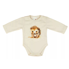  ABR Hosszú ujjú pamut body - Bézs - Sünike (50) kombidressz, body