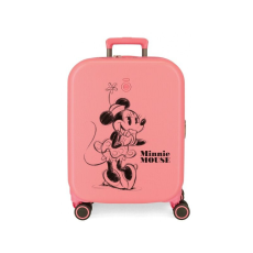  ABS utazótáska MINNIE MOUSE Happines Coral, 55x40x20cm, 37L, 3668622 (kis kiszerelés)