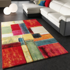  Absztrakt mintás szőnyeg - pirosas-zöldes 80x150 cm lakástextília