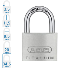 Abus 64TI/20 KA6206 egységkulcsos lakat lakat