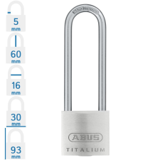 Abus 64TI/30HB60 KA6313 hosszúkengyelű egységkulcsos lakat lakat