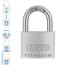 Abus 64TI/45 KA6455 egységkulcsos lakat lakat