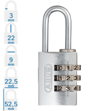 Abus 724/20 számzáras lakat - Ezüst lakat