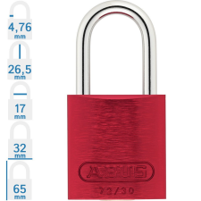 Abus 72/30 LOTO munkavédelmi kizáró lakat - Piros - 017889 lakat