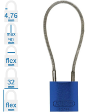 Abus 72/30CAB20 LOTO munkavédelmi kábeles kizáró lakat - Kék - 837203 lakat