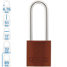 Abus 72/30HB50 KA - Egységkulcsos lakat (Több lakat azonos kulccsal) - Barna - 782459 lakat