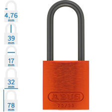 Abus 72AS/30HB38 LOTO munkavédelmi kizáró lakat - Narancssárga - 874499 lakat