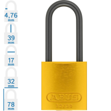 Abus 72AS/30HB38 LOTO munkavédelmi kizáró lakat - Sárga - 874475 lakat