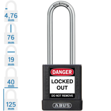 Abus 74BS/40HB75 KA - Egységkulcsos lakat (Több lakat azonos kulccsal) - Fekete - 857560 lakat