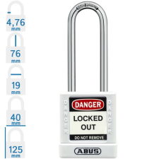 Abus 74BS/40HB75 LOTO munkavédelmi kizáró lakat - Fehér - 855856 lakat