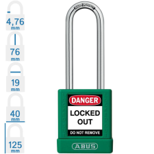 Abus 74BS/40HB75 LOTO munkavédelmi kizáró lakat - Zöld - 855825 lakat