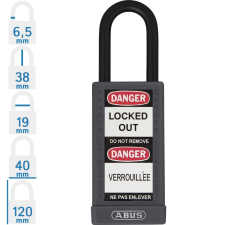 Abus 74LB/40 KA - Egységkulcsos lakat (Több lakat azonos kulccsal) - Szürke lakat