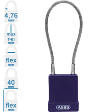 Abus 76/40 CAB40 LOTO munkavédelmi kizáró kábeles lakat - Lila - 848827 lakat