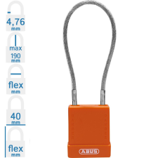 Abus 76/40 CAB40 LOTO munkavédelmi kizáró kábeles lakat - Narancssárga - 848810 lakat