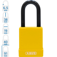 Abus 76/40 KA - Egységkulcsos lakat (Több lakat azonos kulccsal) - Sárga lakat