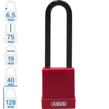 Abus 76/40HB75 KA - Egységkulcsos lakat (Több lakat azonos kulccsal) - Piros lakat