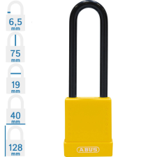 Abus 76/40HB75 KA - Egységkulcsos lakat (Több lakat azonos kulccsal) - Sárga lakat