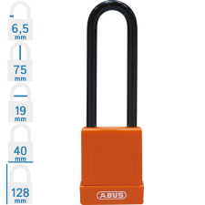Abus 76/40HB75 LOTO munkavédelmi kizáró lakat - Narancssárga - 848292 lakat