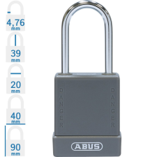 Abus 76BS/40 KA - Egységkulcsos lakat (Több lakat azonos kulccsal) - Szürke lakat