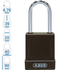 Abus 76IB/40 KA - Egységkulcsos lakat (Több lakat azonos kulccsal) - Barna lakat