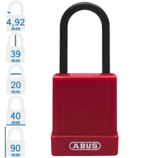 Abus 76PS/40 KA - Egységkulcsos lakat (Több lakat azonos kulccsal) - Piros lakat