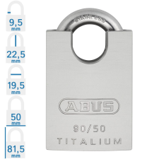 Abus 90RK/50 KA egységkulcsos lakat lakat