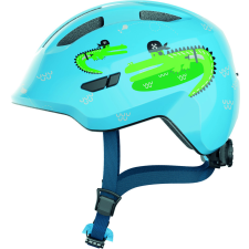 Abus kerékpáros gyerek sisak Smiley 3.0, In-Mold, blue croco, S (45-50 cm) kerékpár és kerékpáros felszerelés