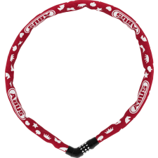 Abus láncos lakat jelkóddal Steel-O-Chain Symbols 4804C/75, piros kerékpáros kerékpár és kerékpáros felszerelés