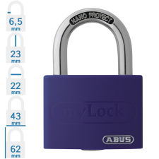 Abus T65AL/40 lakat - Lila lakat