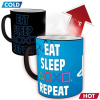 Abystyle Playstation - Eat, Sleep, PS, Repeat hőre változó bögre
