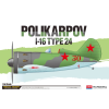ACADEMY HOBBY MODELL KITS 1/48 Polikarpov I-16 Type 24 vadászgép modell