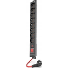 ACAR R8 230V Túlfeszültség védő elosztó - 8 aljzatos 3m - Fekete (416) hosszabbító, elosztó