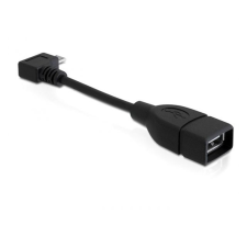 Accura ACC2119 USB-A anya - Micro USB apa 90° OTG adapter - Fekete (ACC2119) kábel és adapter